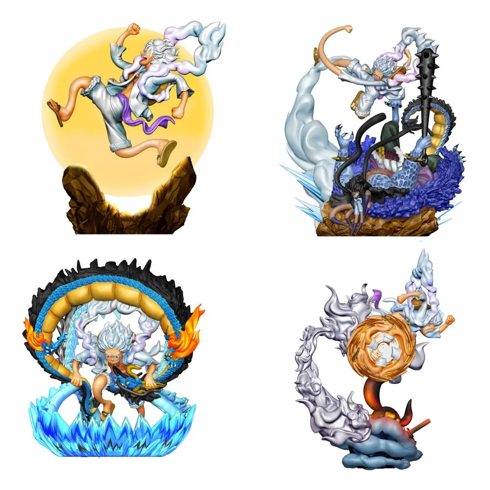 One Piece Petitrama PVC Mini Statue Logbox Re Birth Gear Fifth Special Set 9 cm - 1 Unidade
